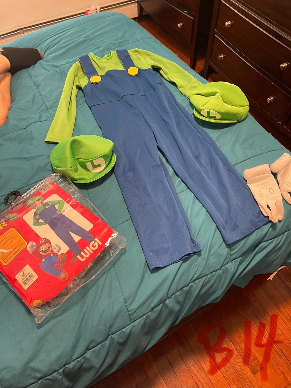 Kids super Mario Luigi costume M